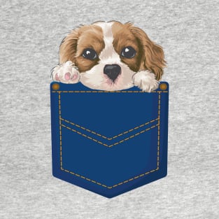 Cute Puppy in Pocket T-Shirt